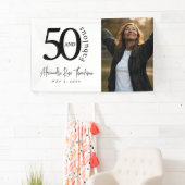 Fifty and Fabulous Bold Photo 50th Birthday Party 横断幕 (インサイチュ)