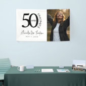 Fifty and Fabulous Bold Photo 50th Birthday Party 横断幕 (トレードショー)