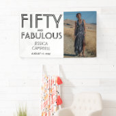 Fifty and Fabulous Bold Photo 50th Birthday Party 横断幕 (インサイチュ)