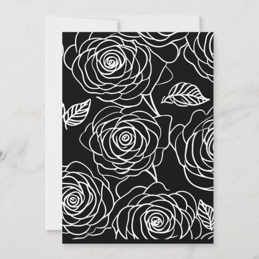 Fifty and Fabulous Floral 50th Birthday  招待状 (裏面)