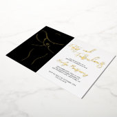 Fifty and Fabulous Foil Line Art Birthday Party 箔招待状 (回転した状態)