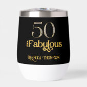 Fifty and Fabulous Gold Dress Black 50th Birthday (正面)