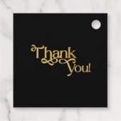 Fifty and Fabulous Gold Dress Black 50th Birthday フェイバータグ (裏面)