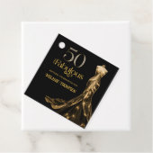 Fifty and Fabulous Gold Dress Black 50th Birthday フェイバータグ (インサイチュ)