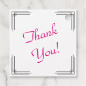 Fifty and Fabulous Hot Pink Art Deco 50th Birthday フェイバータグ (裏面)