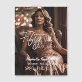 Fifty and Fabulous Magnetic Save the Date (正面)