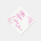 Fifty and Fabulous Modern 50th Birthday Party スタンダードカクテルナプキン (角)