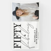 Fifty And Fabulous Modern 50th Birthday Party 横断幕 (縦)