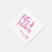 Fifty and Fabulous Name Date 50th Birthday Party スタンダードカクテルナプキン (角)