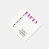 Fifty and Fabulous Name Date 50th Birthday Party スタンダードカクテルナプキン (角)