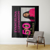 Fifty and Fabulous Photo 50th Birthday タペストリー (インサイチュ)