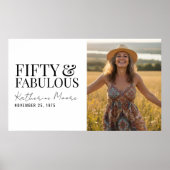 Fifty and Fabulous Photo 50th Birthday  ポスター (正面)