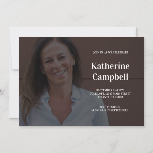 Fifty and Fabulous Photo 50th Birthday 招待状 (裏面)