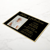 Fifty and Fabulous Photo 50th Birthday 箔招待状 (回転した状態)