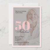 Fifty and Fabulous Photo 50th Birthday Invitation 招待状 (正面)