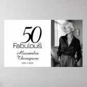 Fifty and Fabulous Photo 50th Birthday Party ポスター (正面)