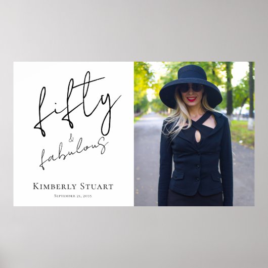 Fifty and Fabulous Photo 50th Birthday Party  ポスター (正面)