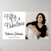 Fifty and Fabulous Photo 50th Birthday Party ポスター (正面)