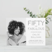 Fifty and Fabulous Photo 50th Birthday Party 招待状 (スタンド正面)