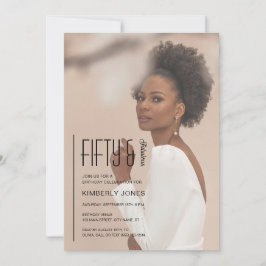 Fifty and Fabulous Photo 50th Birthday Party 招待状