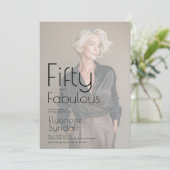 Fifty and Fabulous Photo 50th Birthday Party 招待状 (スタンド正面)