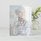 Fifty and Fabulous Photo 50th Birthday Party 招待状 (スタンド正面)