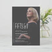 Fifty and Fabulous Photo 50th Birthday Party 招待状 (スタンド正面)