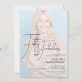 Fifty and Fabulous Photo 50th Birthday Party 招待状 (正面)