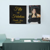 Fifty and Fabulous Photo 50th Birthday Party  横断幕 (トレードショー)