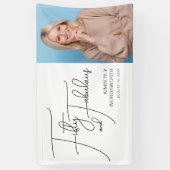 Fifty and Fabulous Photo 50th Birthday Party 横断幕 (縦)