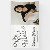 Fifty and Fabulous Photo 50th Birthday Party 横断幕 (縦)