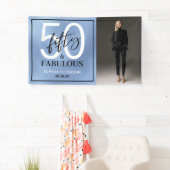 Fifty and Fabulous Photo 50th Birthday Party 横断幕 (インサイチュ)