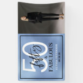 Fifty and Fabulous Photo 50th Birthday Party 横断幕 (縦)