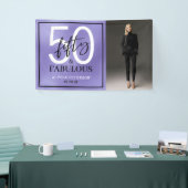 Fifty and Fabulous Photo 50th Birthday Party 横断幕 (トレードショー)