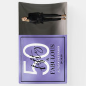 Fifty and Fabulous Photo 50th Birthday Party 横断幕 (縦)