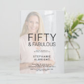 Fifty and Fabulous Photo 50th Birthday Party Invit 招待状 (スタンド正面)