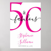 Fifty and Fabulous Pink 50th Birthday Party  ポスター (正面)