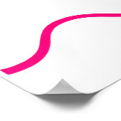 Fifty and Fabulous Pink Script Banner Poster ポスター (角)