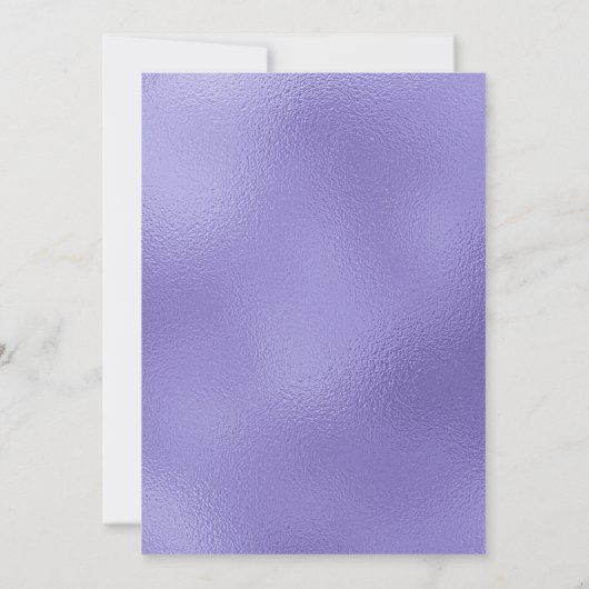 Fifty and Fabulous Purple Script 50th Birthday 招待状 (裏面)