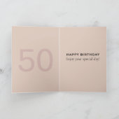 Fifty And Fabulous Rose Gold Perfume Birthday  カード (内部)
