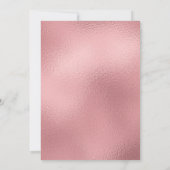 Fifty and Fabulous Rose Gold Script 50th Birthday 招待状 (裏面)