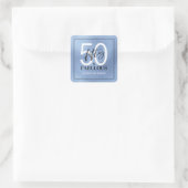 Fifty and Fabulous Script 50th Birthday スクエアシール (バッグ)