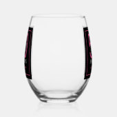 Fifty and Fabulous Script 50th Birthday ステムなしワイングラス (右)