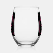 Fifty and Fabulous Script 50th Birthday ステムなしワイングラス (左)