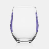 Fifty and Fabulous Script 50th Birthday ステムなしワイングラス (右)