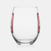 Fifty and Fabulous Script 50th Birthday ステムなしワイングラス (左)