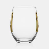 Fifty and Fabulous Script 50th Birthday ステムなしワイングラス (右)