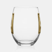 Fifty and Fabulous Script 50th Birthday ステムなしワイングラス (左)