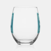 Fifty and Fabulous Script 50th Birthday ステムなしワイングラス (右)