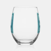 Fifty and Fabulous Script 50th Birthday ステムなしワイングラス (左)